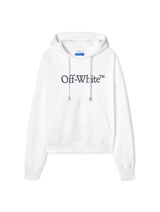 OFF WHITE White Big Bookish Skate Hoodie WHITE OMBB085C99FLE012