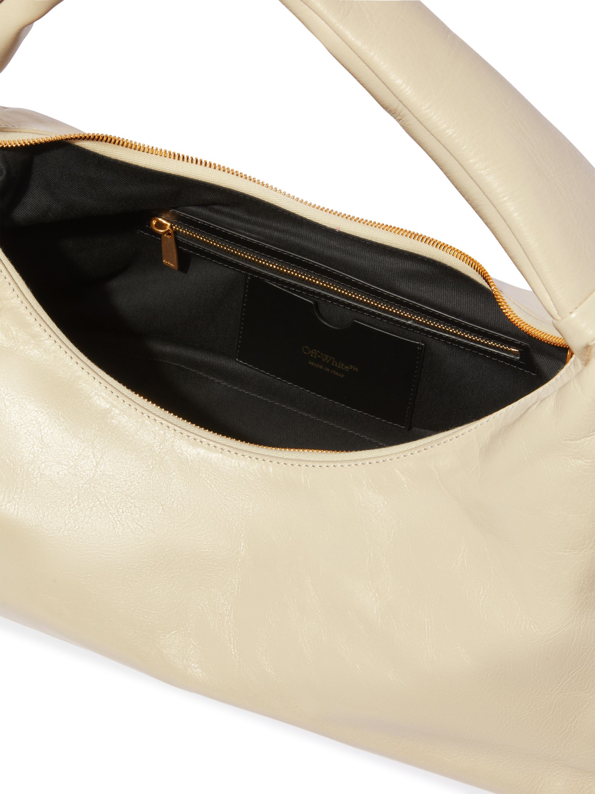 OFF WHITE White Jumbo Arcade Shoulder Bag NEUTRALS OWNN189C99LEA001
