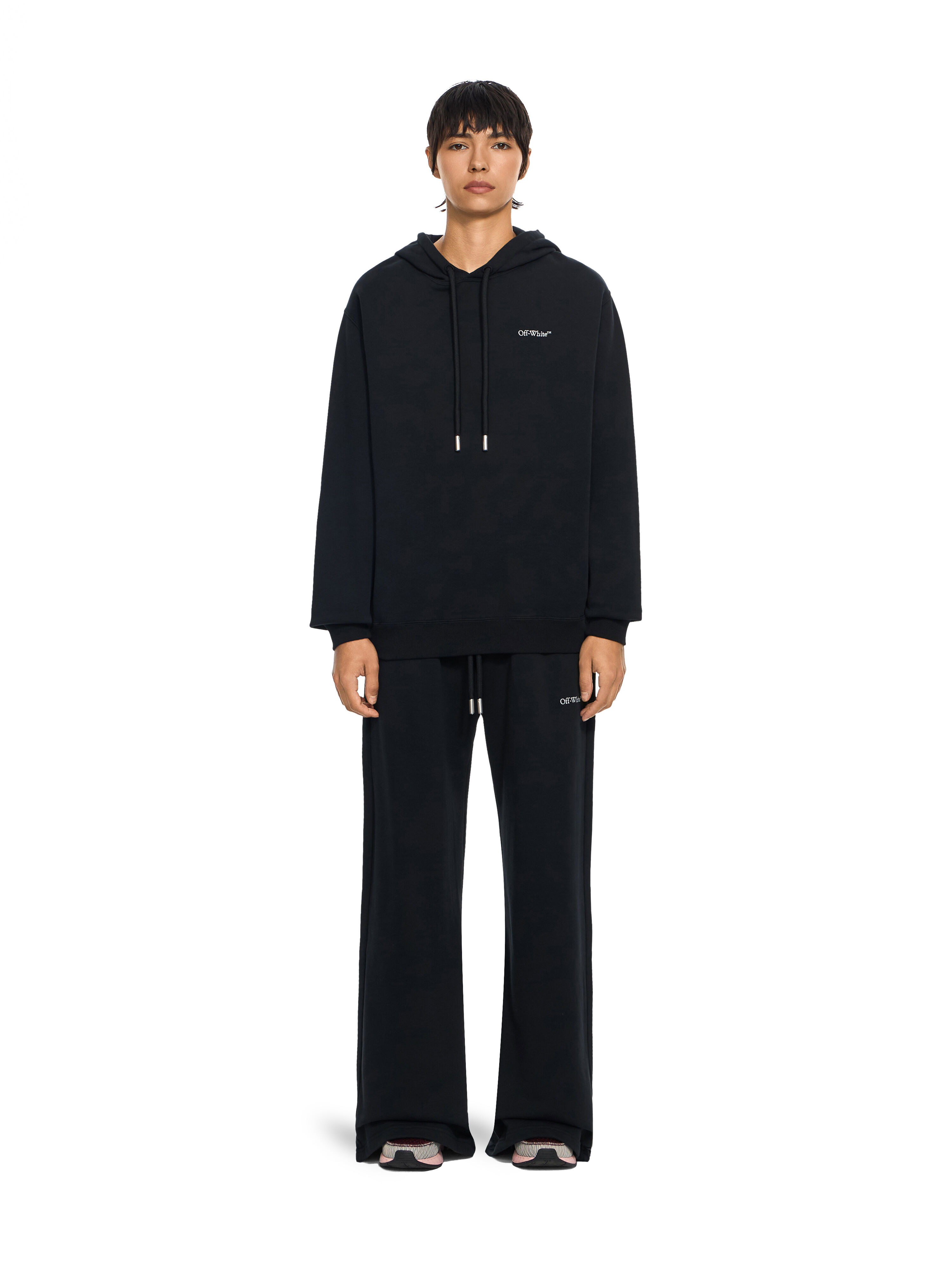 Embroidered Arrow Out Flower Hoodie OFF WHITE Embroidered Arrow Out Flower Hoodie Black Balsam Green 2FE00509T