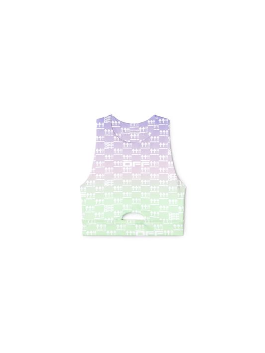 OFF WHITE Double Arrows Aop Cutout Bra PURPLE OWVO05ES25JER001