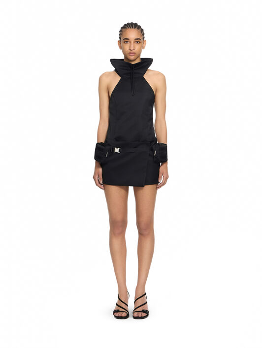 OFF WHITE Duchesse Pkt Belt Dress Black-Black 2FU00242T