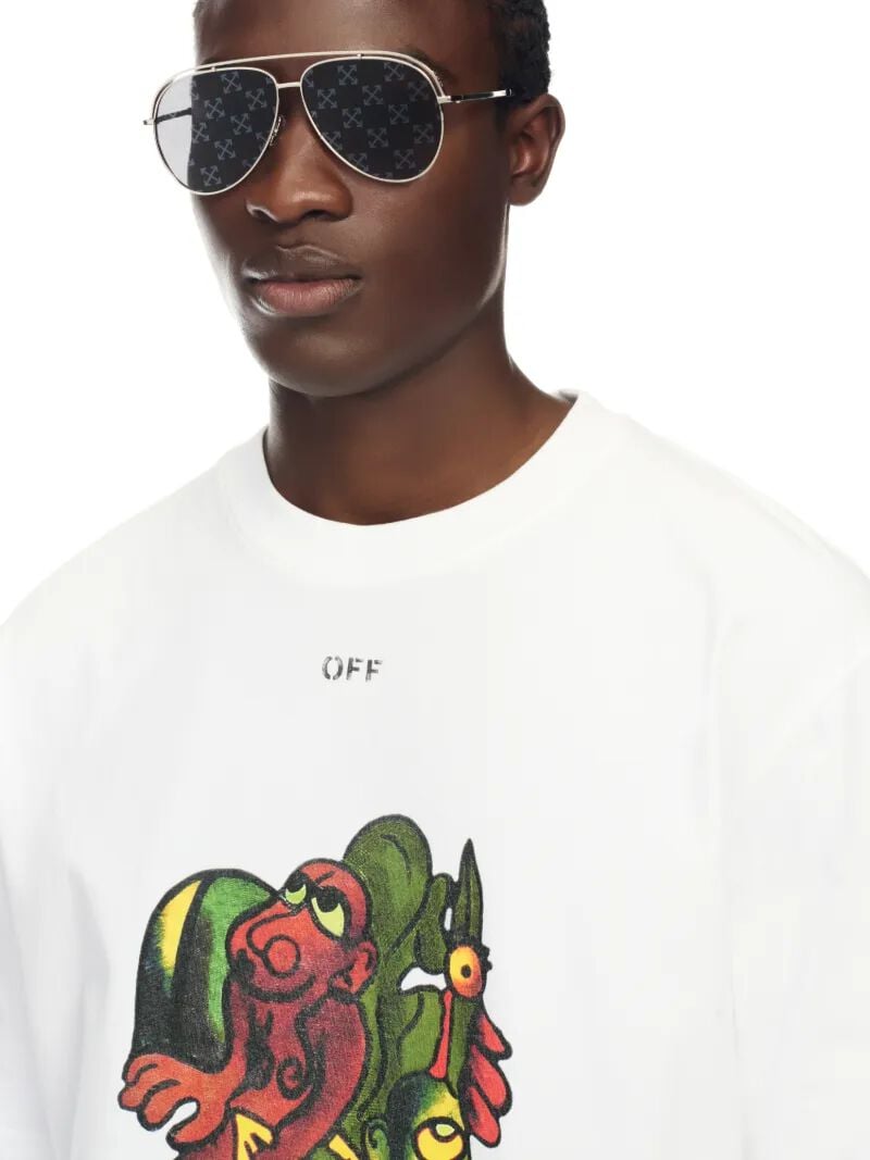 OFF WHITE Weißes Nana Arrow T-Shirt  OMAA120Z25JER002
