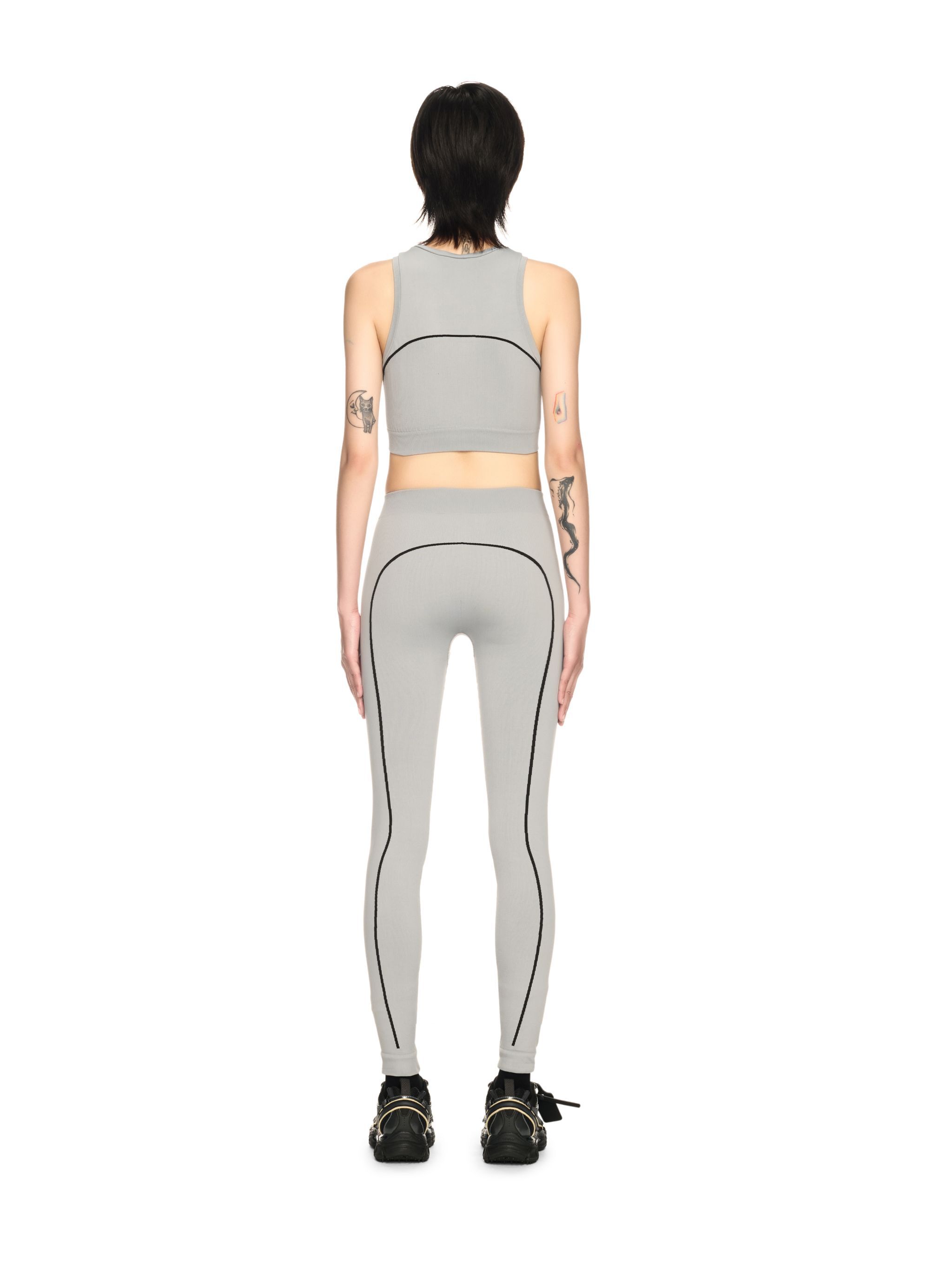 OFF WHITE Gray Stamp Seamless Leggings GREY OWVV015S25KNI001