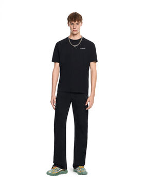 OFF WHITE Small Bookish Short Sleeve T-Shirt BLACK 44MAA16MF26J00M