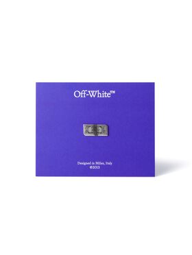 OFF WHITE Silver Dollar Dubrae Charm BLACK OMND09BC99LEA001