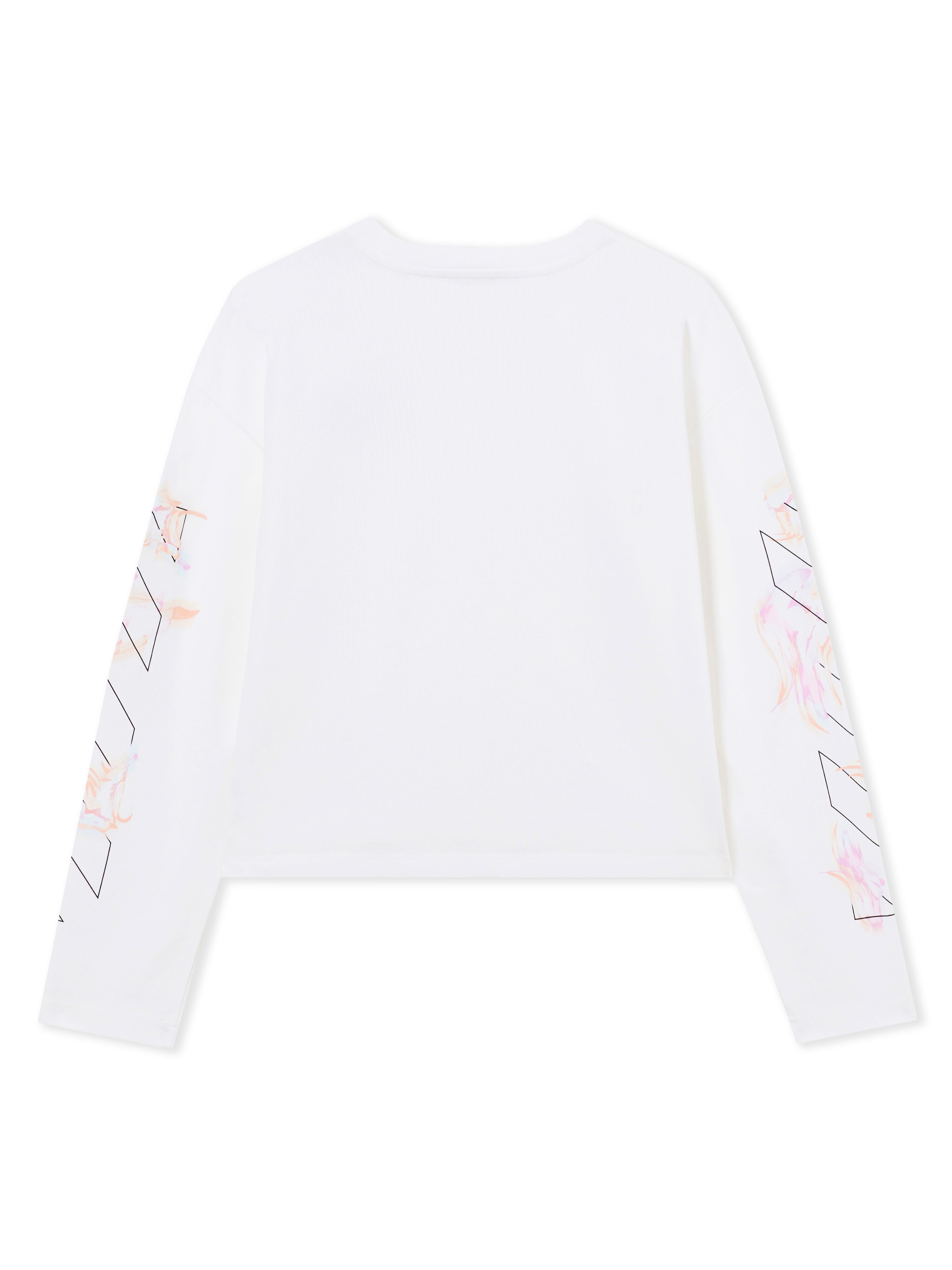 LAB L/AB Diagonal Long-Sleeved T-Shirt Bright White LABF2639B00107T
