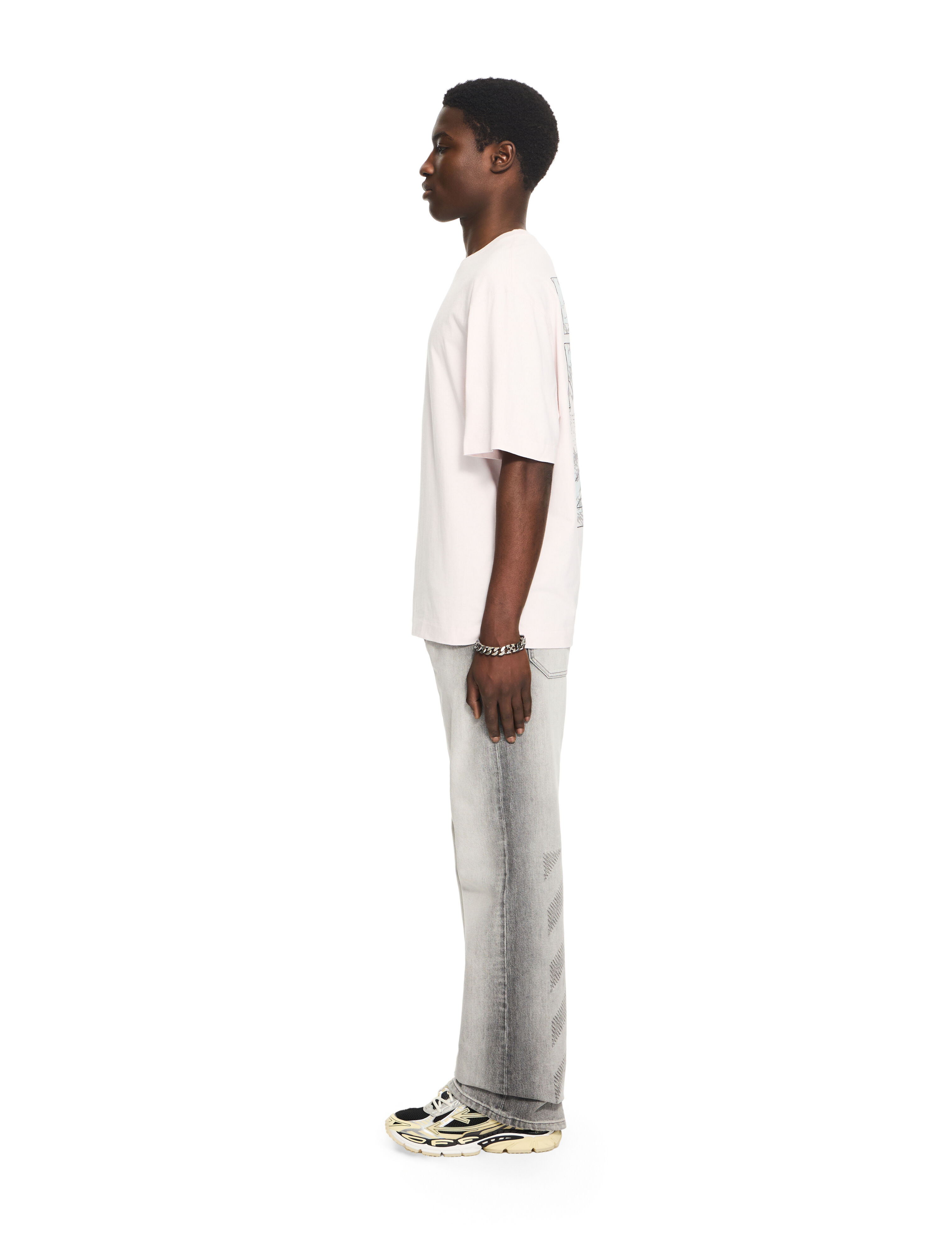 Paint Arrow Skate T-shirt in FADE OUT MAUVE MOR for Men | Off-White™