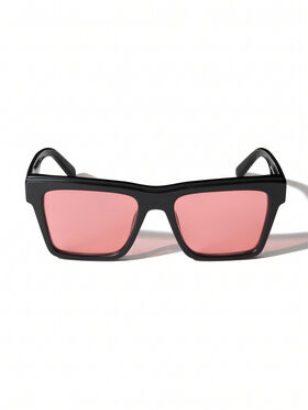 OFF WHITE Virginia Red Lens Sunglasses Shiny Black OW1037102553
