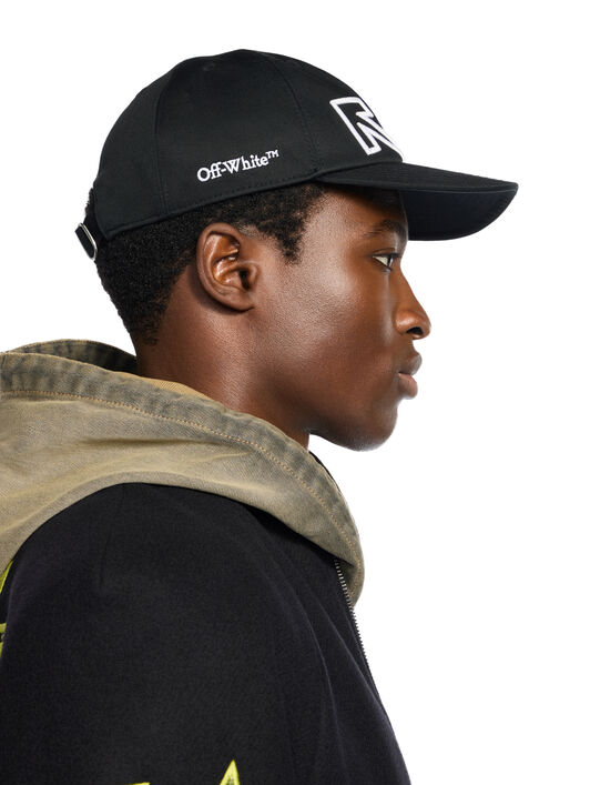 OFF WHITE Heritage Arrow Baseball Cap BLACK - WHITE OMLA04AF25FAB005