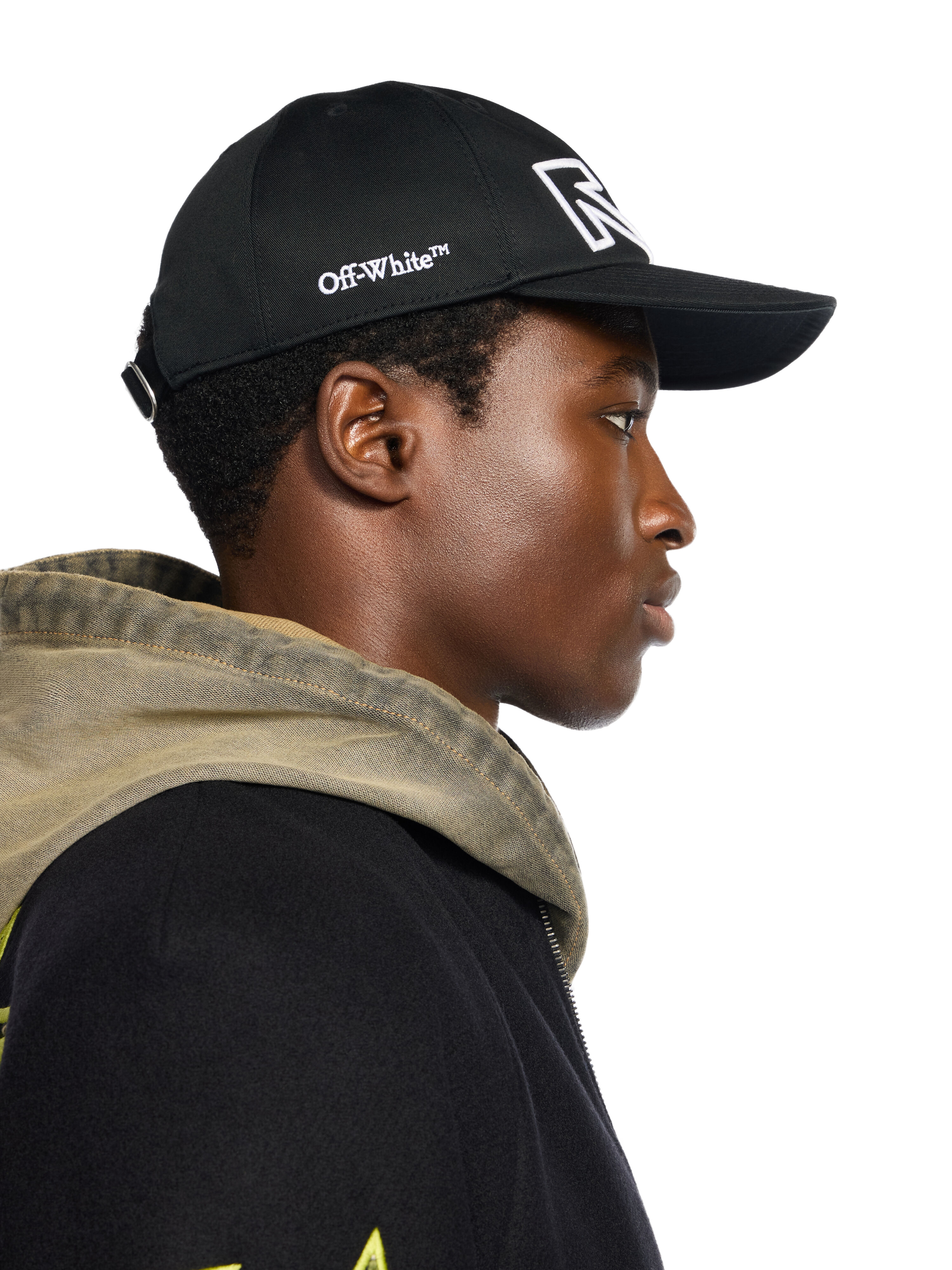 OFF WHITE Heritage Arrow Baseball Cap BLACK - WHITE OMLA04AF25FAB005