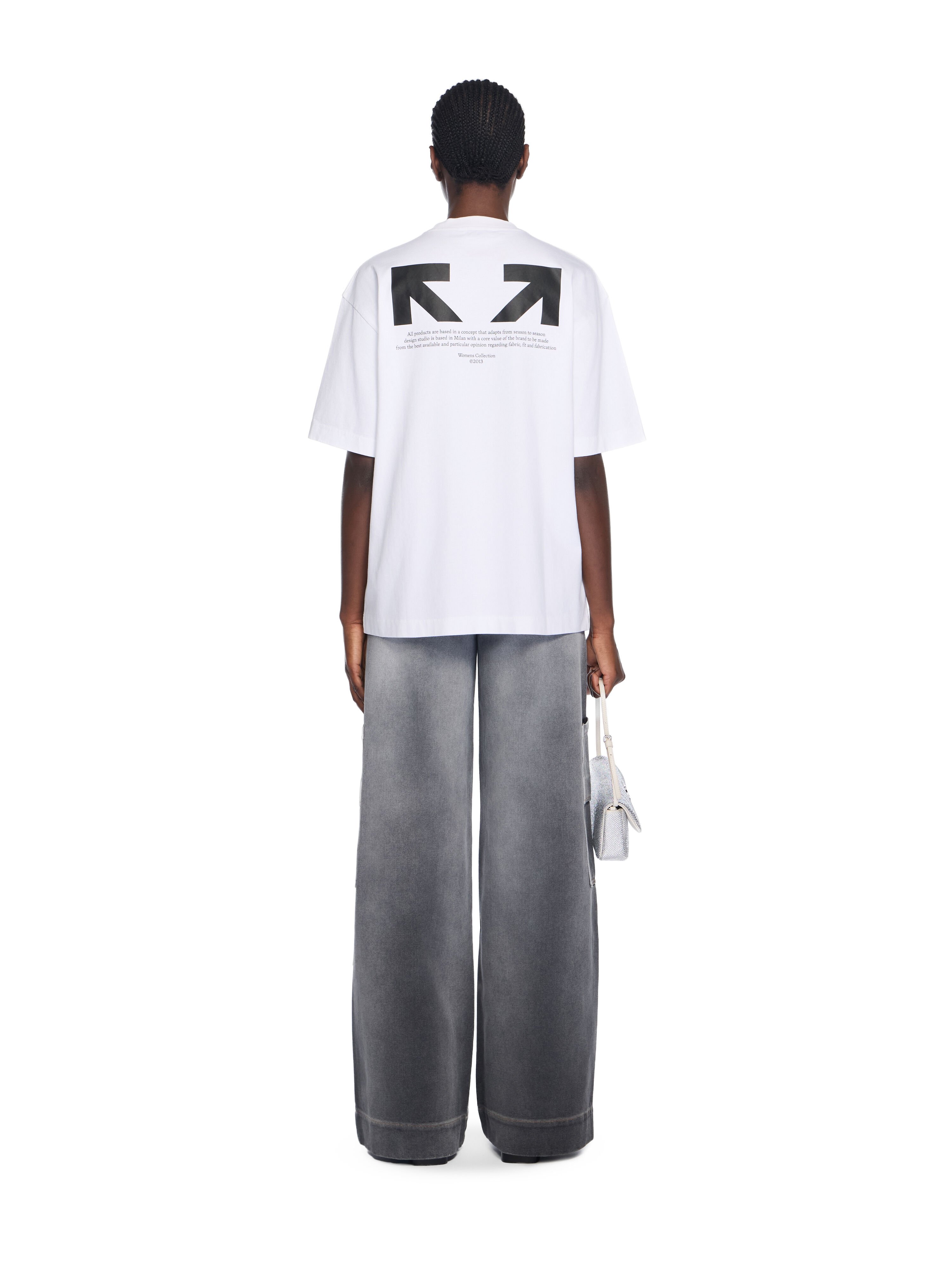 Half Arrow Skate Logo Tee OFF WHITE Half Arrow Skate Logo Tee WHITE - BLACK OWAA13FF25JER004