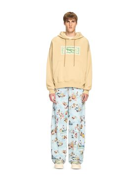 OFF WHITE Felpa Crema Con Cappuccio, Motivo Arrow E Banknote NEUTRO OMBB085S25FLE00H