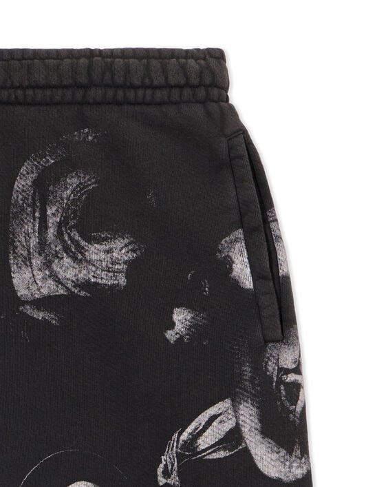 OFF WHITE Bw S.Matthew Over Sweatshorts BLACK GREY OMCI016C99FLE001