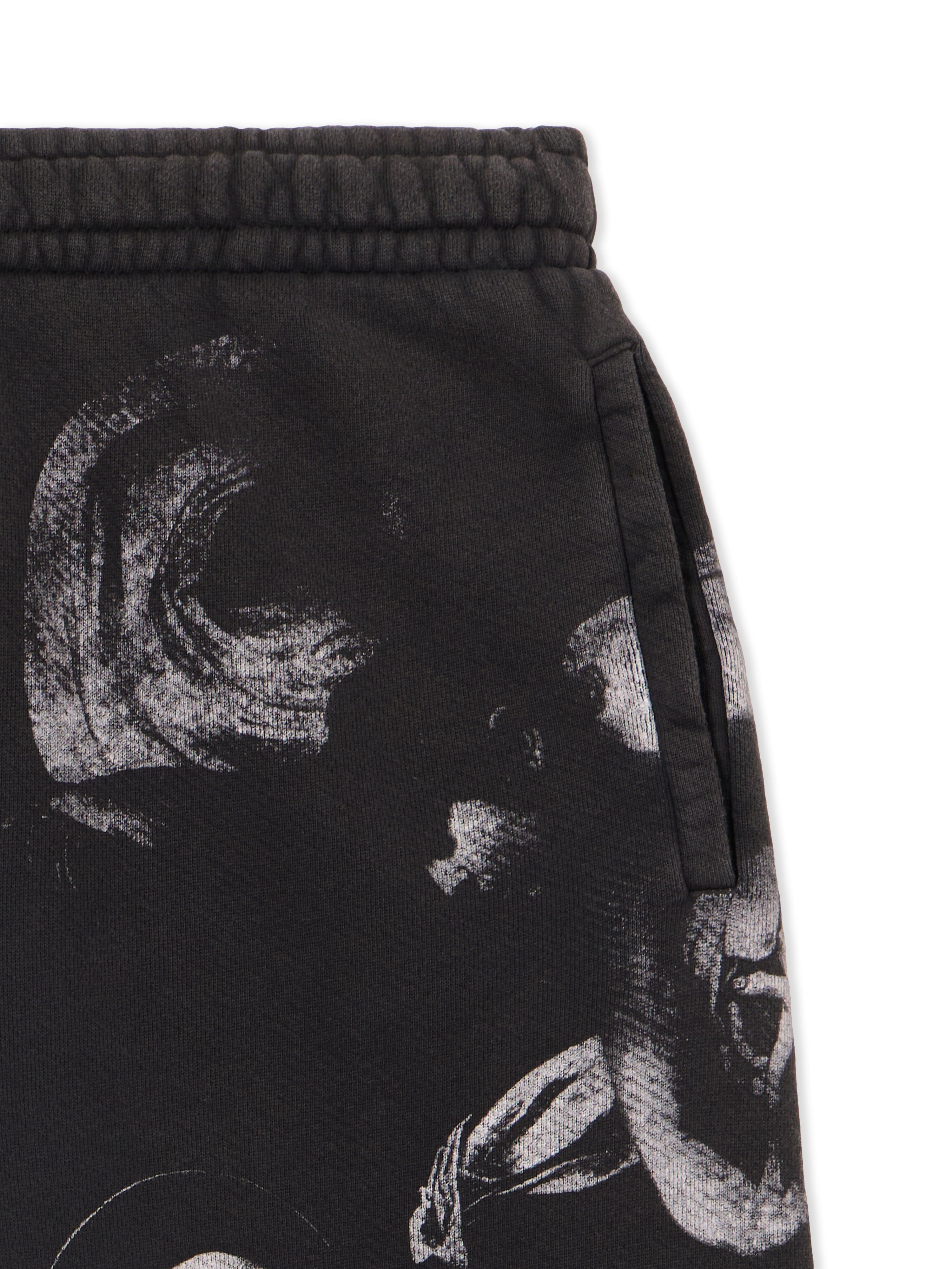 OFF WHITE Bw S.Matthew Over Sweatshorts BLACK GREY OMCI016C99FLE001