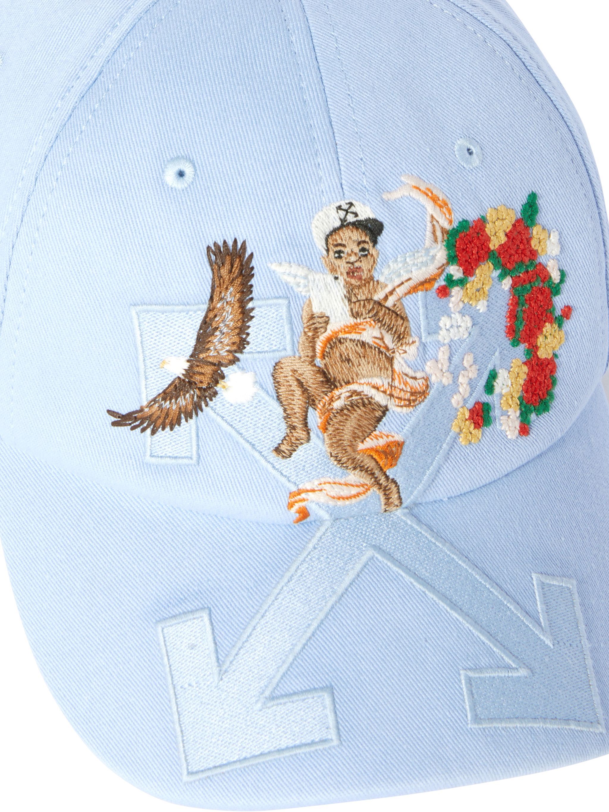 OFF WHITE Blue Fresco Arrow Baseball Cap BLUE OWLA017S25FAB005