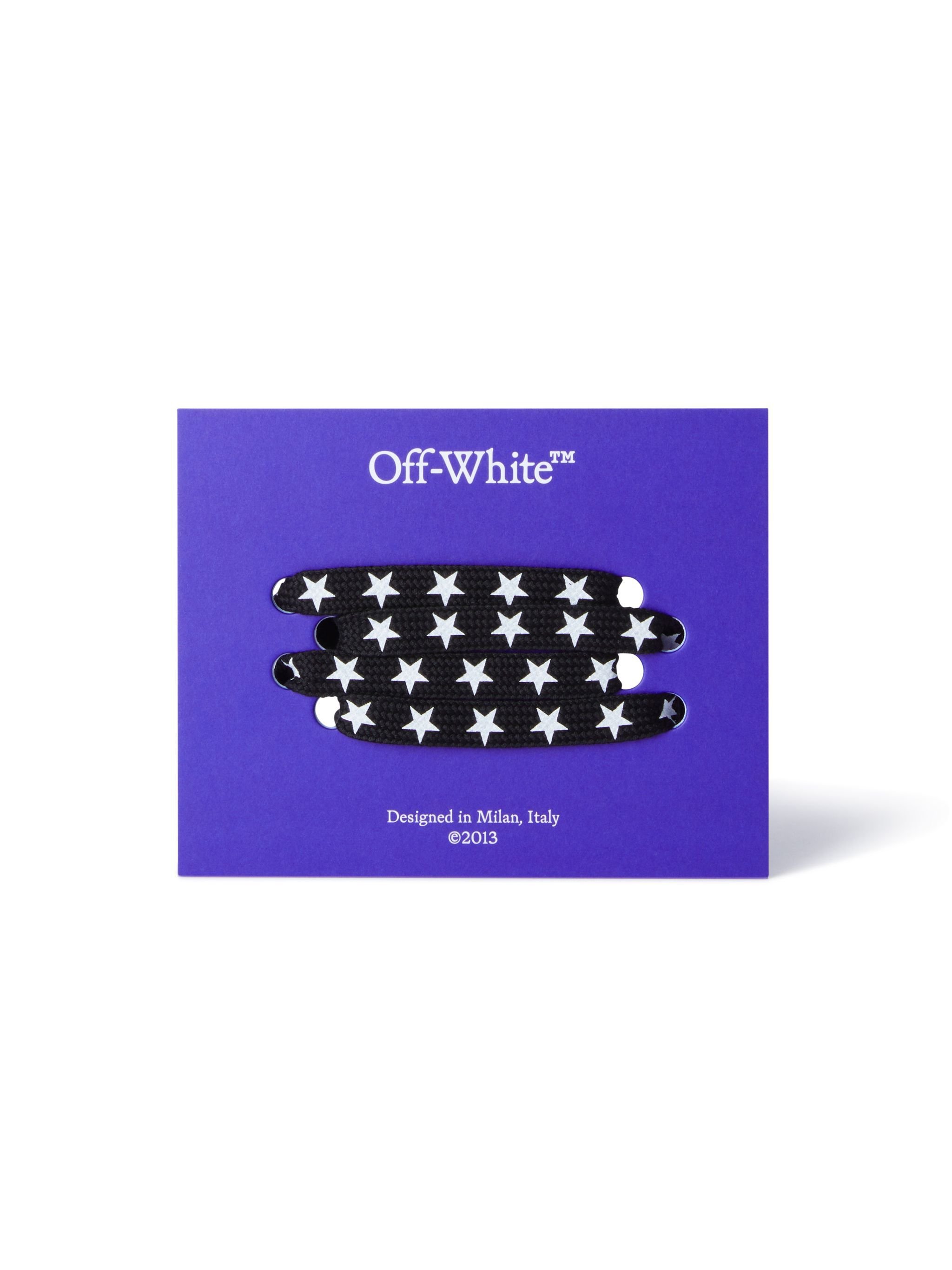 OFF WHITE Black/White Star Laces BLACK OMZJ001T25MAT002