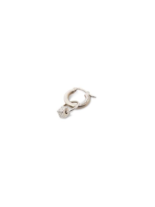 OFF WHITE Mini Dice Mono Hoop Earring SILVER OMOD11CS25MET001