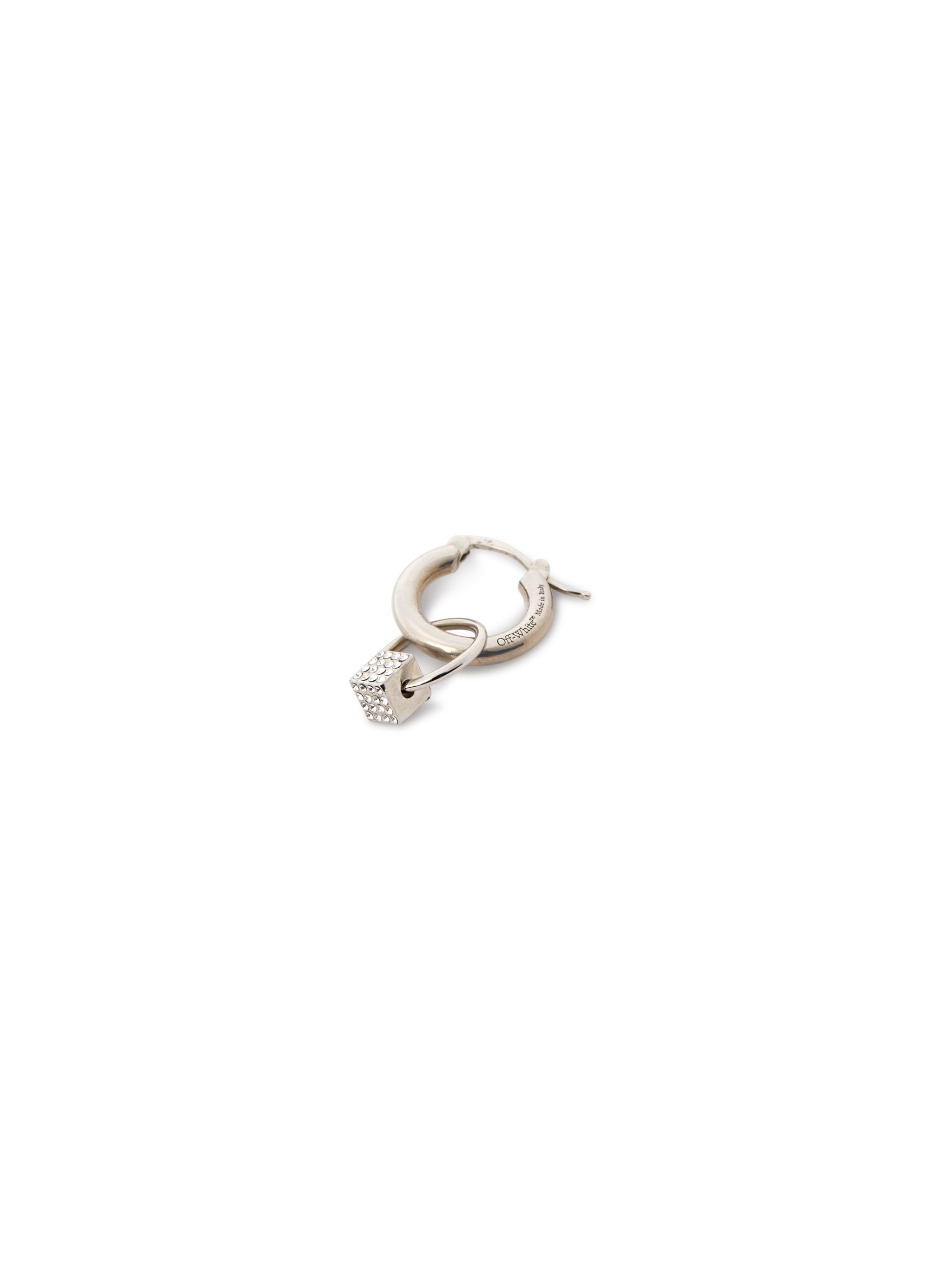 OFF WHITE Mini Dice Mono Hoop Earring SILVER OMOD11CS25MET001