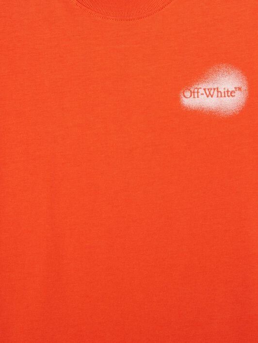 OFF WHITE T-Shirt Mit Sprüh-Pfeil ORANGE OBAA002S25JER009