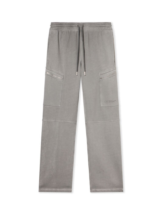 OFF WHITE Laundry Diagonal Cargo Sweatpants DEGRADÉ BLACK - DEGRADÉ BLACK OMCH059F25FLE003