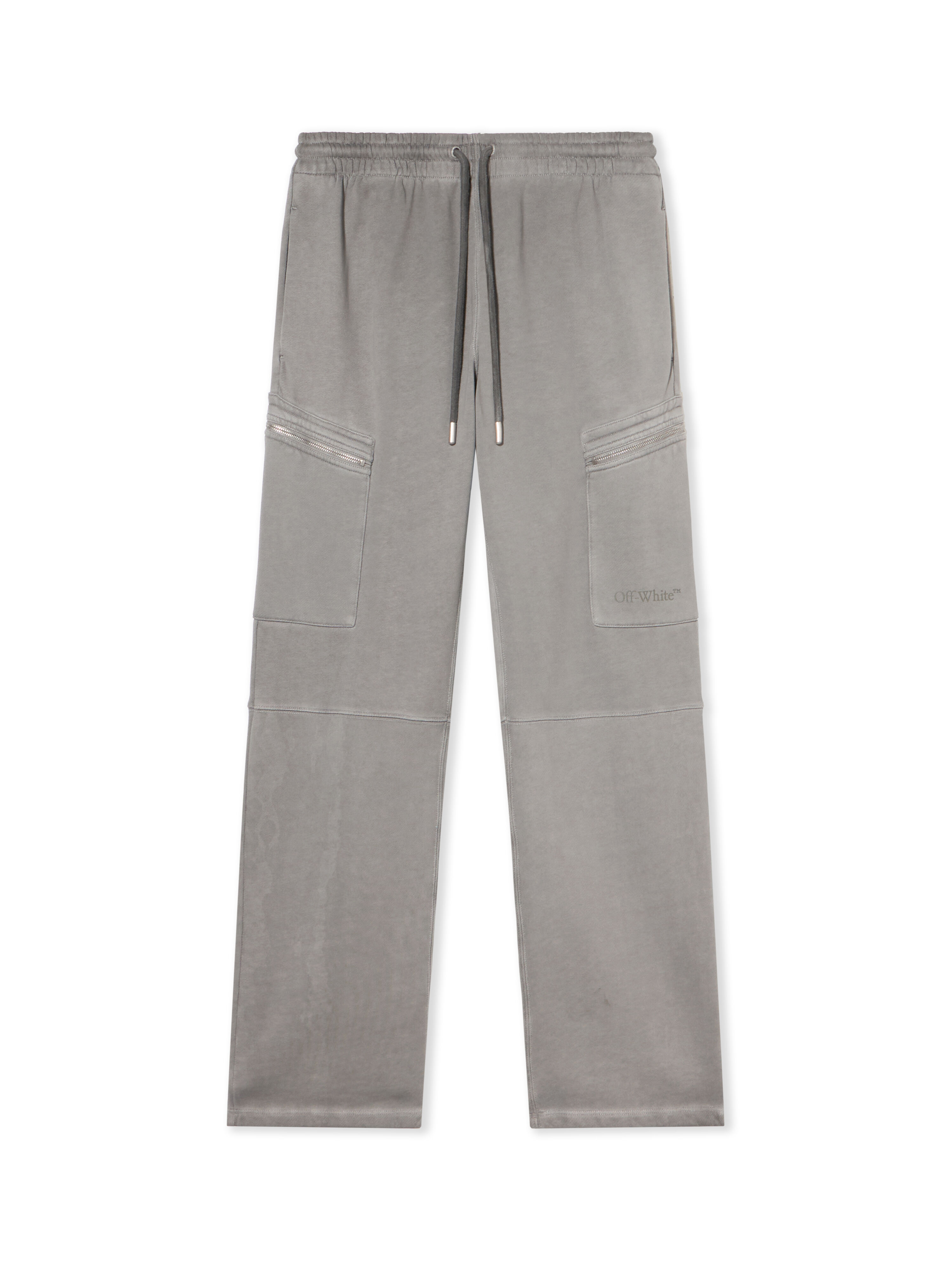 OFF WHITE Laundry Diagonal Cargo Sweatpants DEGRADÉ BLACK - DEGRADÉ BLACK OMCH059F25FLE003