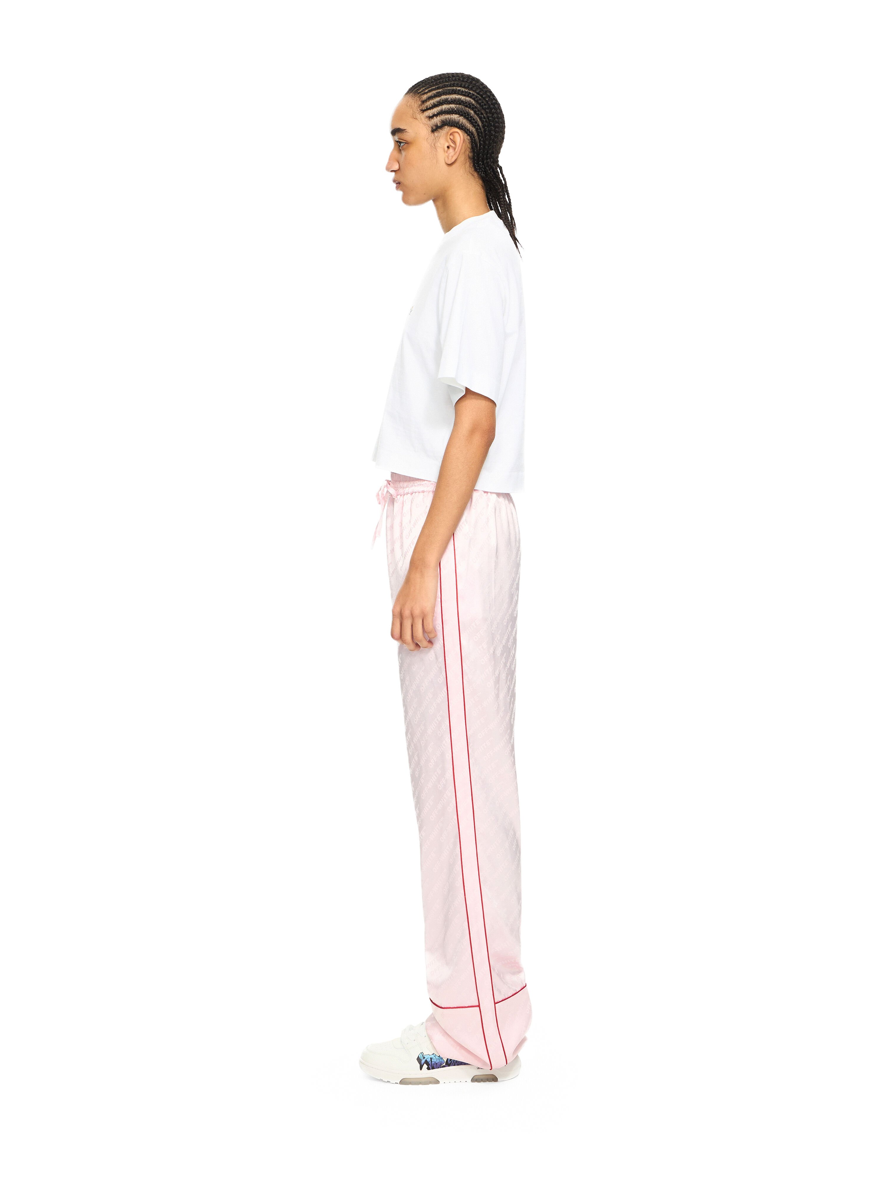 OFF WHITE Jacquard Satin Pajama Pants Soft Pink-No Color 2CA18ZS26FAB001