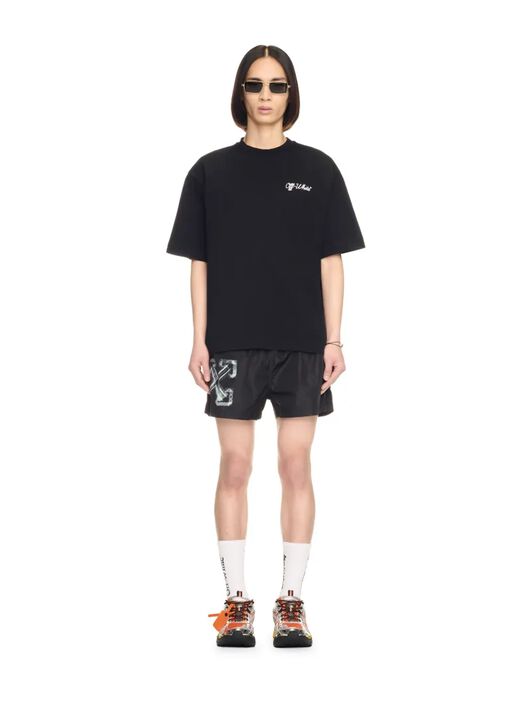 OFF WHITE Black Vibe Arrow Swim Shorts BLACK OMFD014S25FAB004