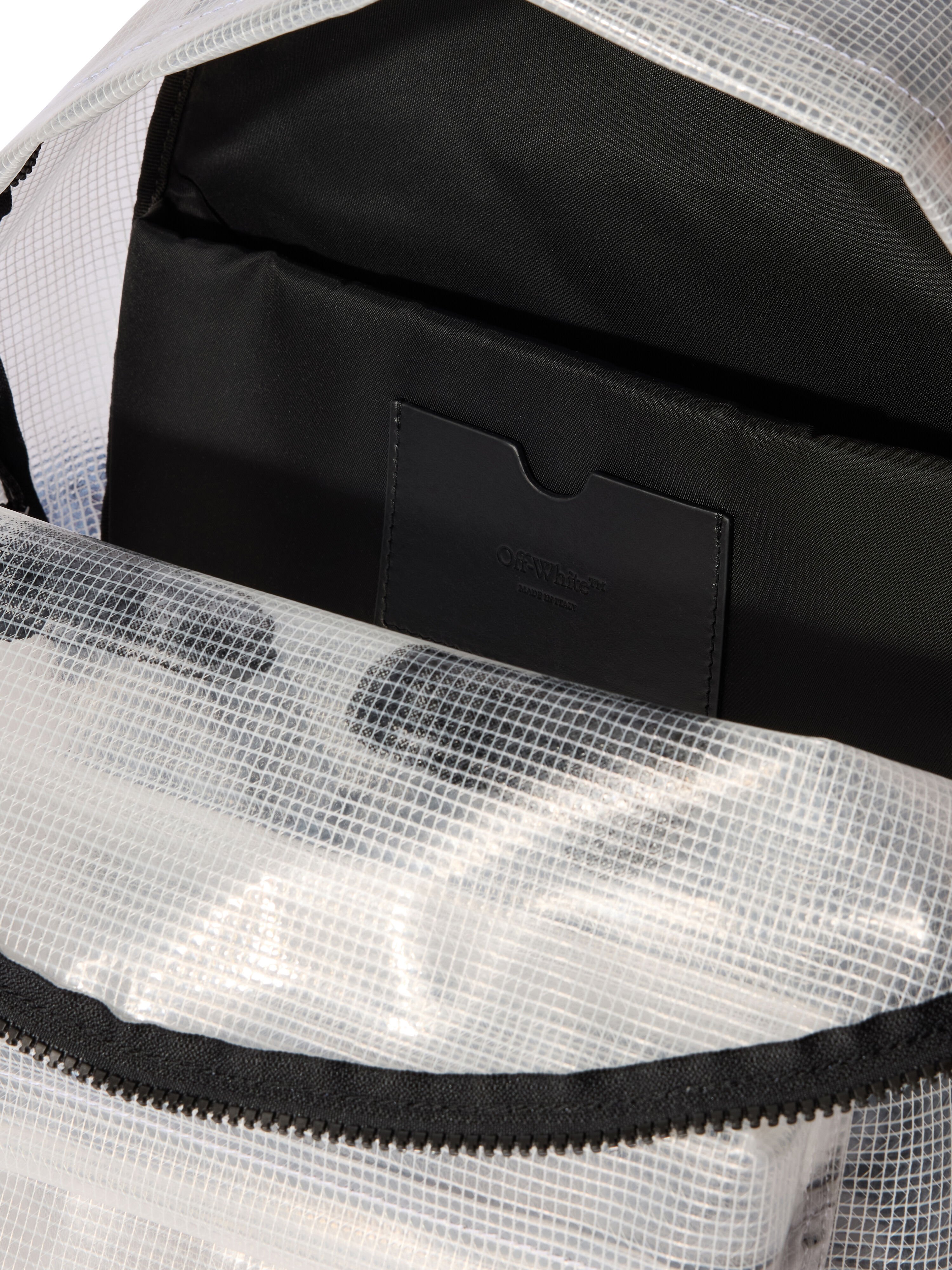 OFF WHITE Heritage Ripstop Backpack TRANSPARENT - BLACK OMNB124C99FAB001