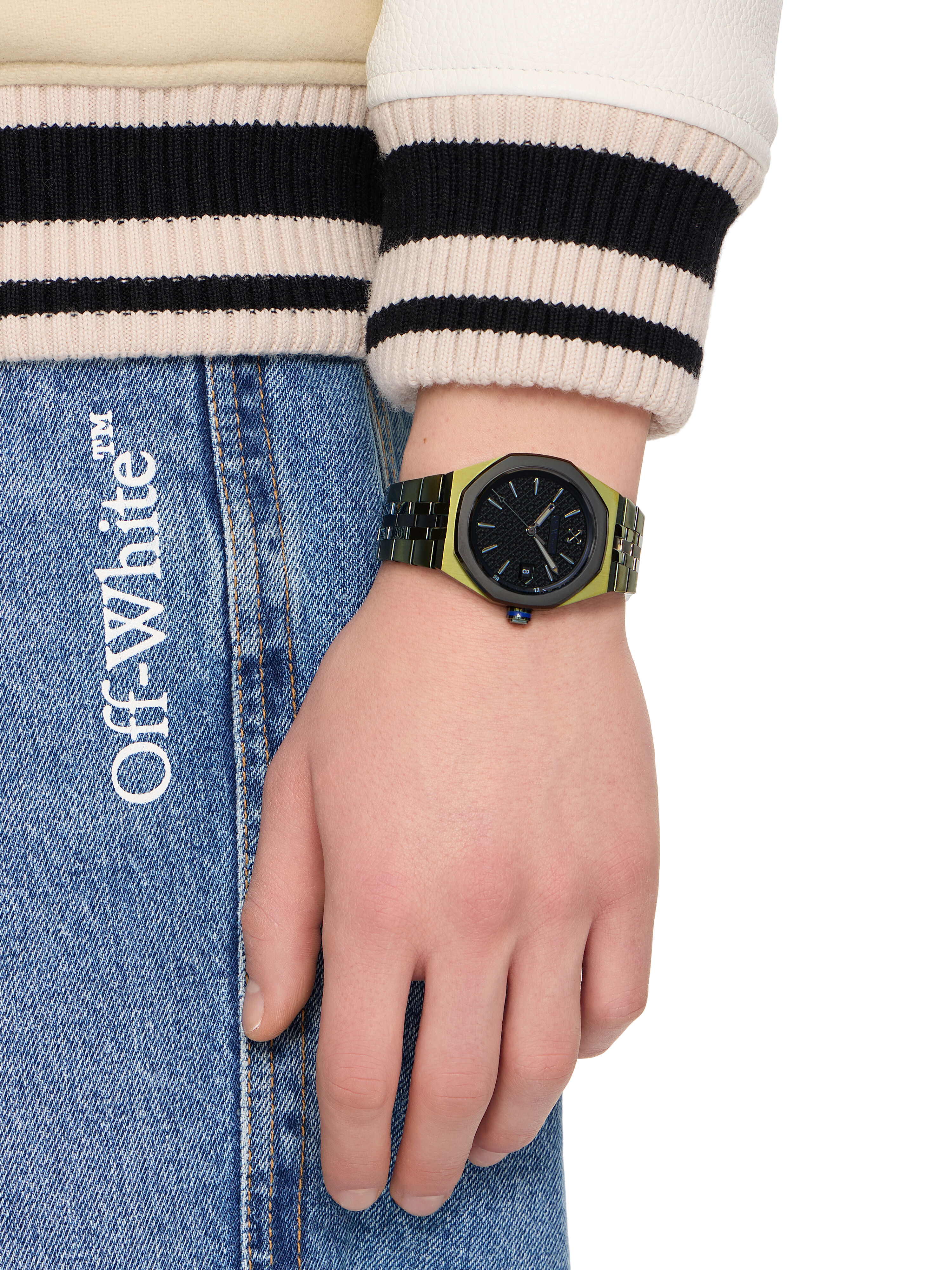 Signal Watch OFF WHITE Signal Watch Two Tone Olive & Black OW1G026M