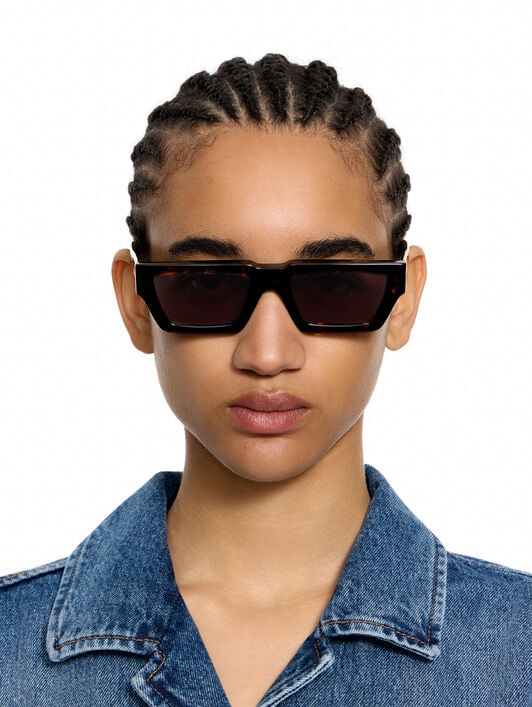 OFF WHITE Manchester Sunglasses HAVANA - DARK GREY OERI129C99PLA001