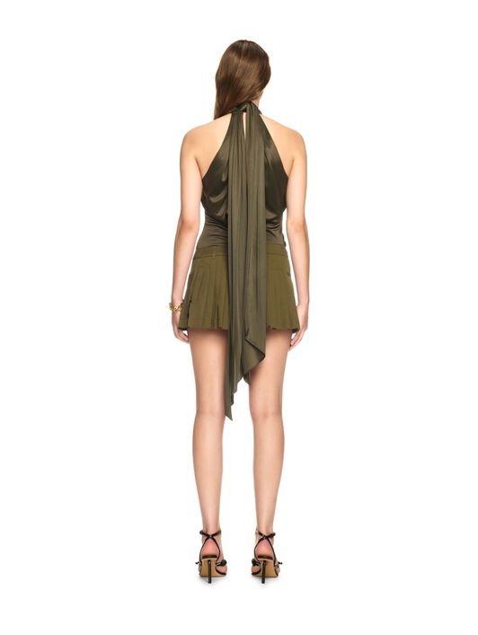 OFF WHITE Green Savana Mini Skirt GREEN OWCU014S25FAB002