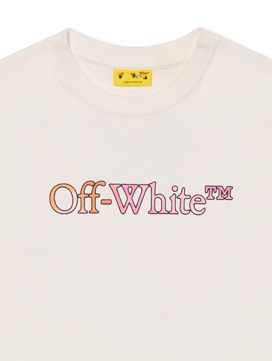 Diagonal Watercolor Logo T-Shirt OFF WHITE Diagonal Watercolor Logo T-Shirt WHITE - MULTICOLOR OGAA001F25JER00C