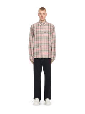 OFF WHITE Marker Check Flan Reg Shirt MAUVE MORN 44XGE04MS26F001
