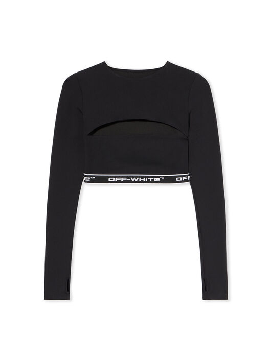 OFF WHITE Logoband Cut Out Top BLACK - FUCHSIA OWVB04CF25JER001