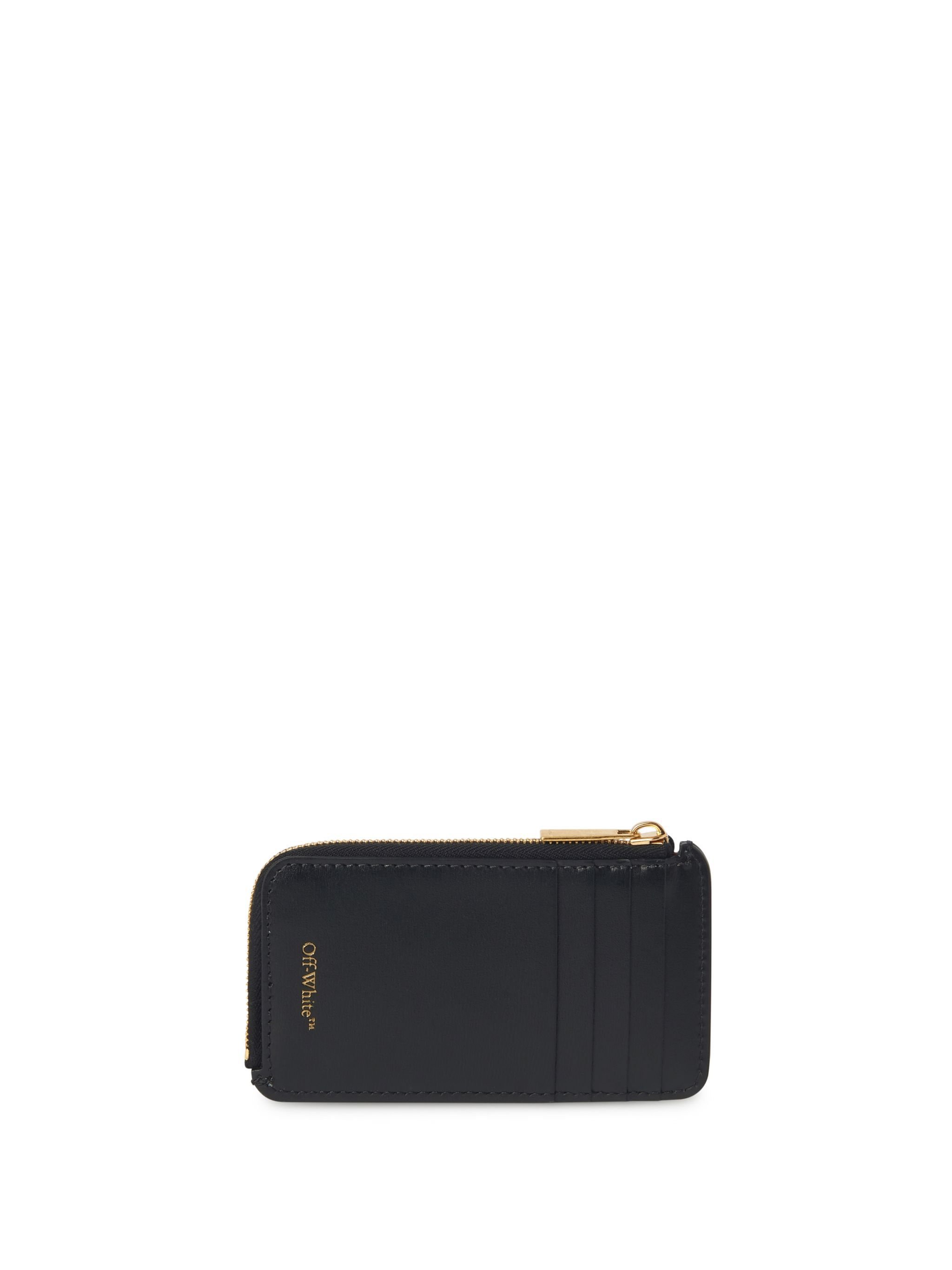 OFF WHITE PORTACARTE JITNEY CON ZIP NERO OWND039C99LEA001