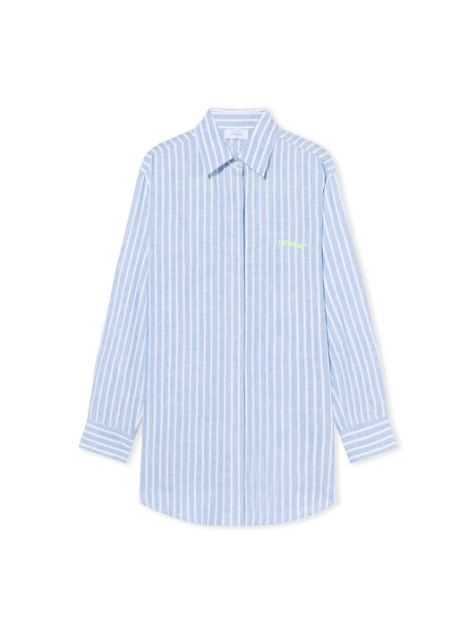 Striped Over Shirt Dress OFF WHITE Striped Over Shirt Dress LIGHT BLUE - WHITE OWDB56DT25FAB001