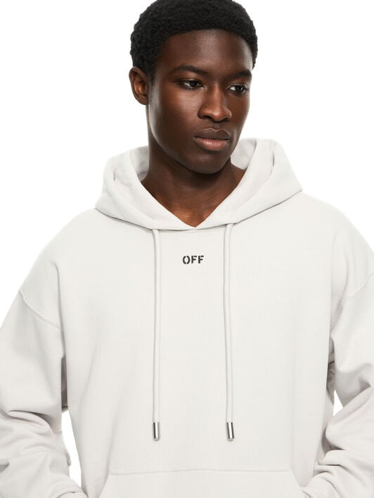 OFF WHITE Off Stamp Skate Hoodie LIGHT STONE-BLACK 44MBB085G5F00G