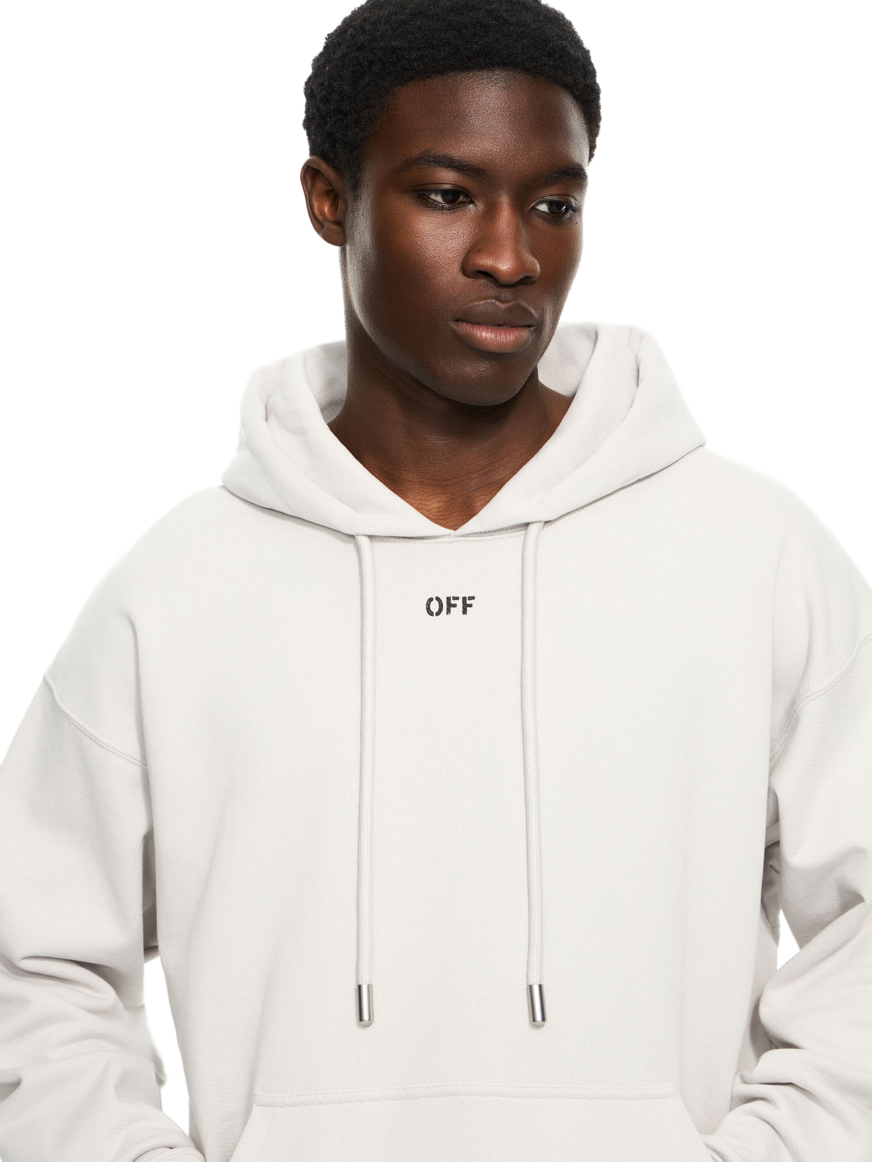 OFF WHITE Off Stamp Skate Hoodie LIGHT STONE-BLACK 44MBB085G5F00G