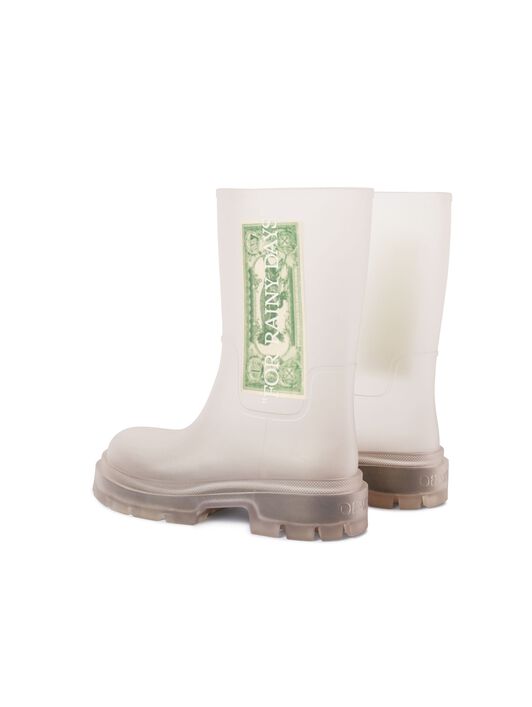 OFF WHITE Stivali Reboot Trasparente/Bianco BIANCO OMIE00BS25MAT001