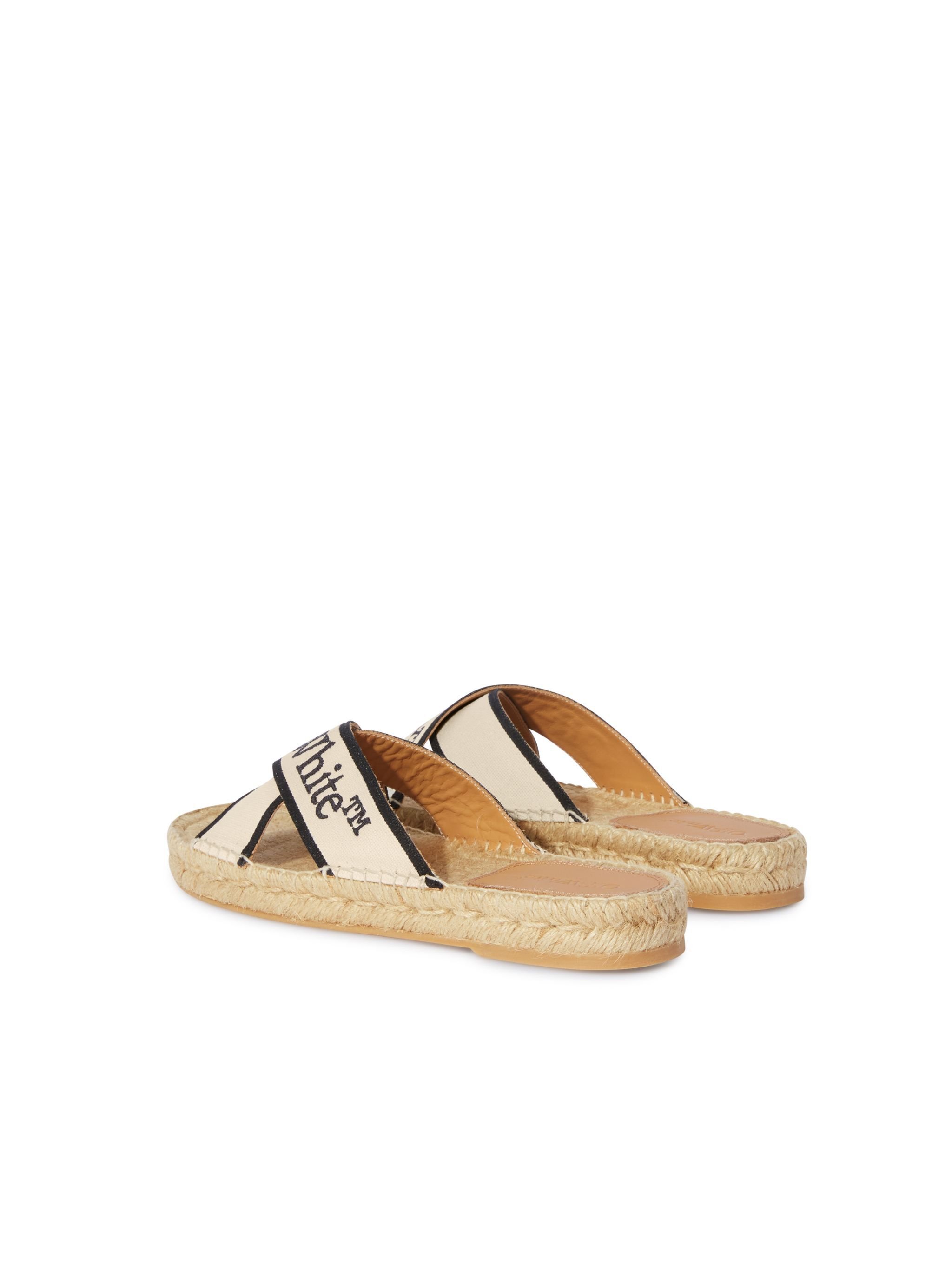OFF WHITE Espadrillas Con Fasce A Incrocio Beige/Nero NEUTRI OWIB016S25FAB001