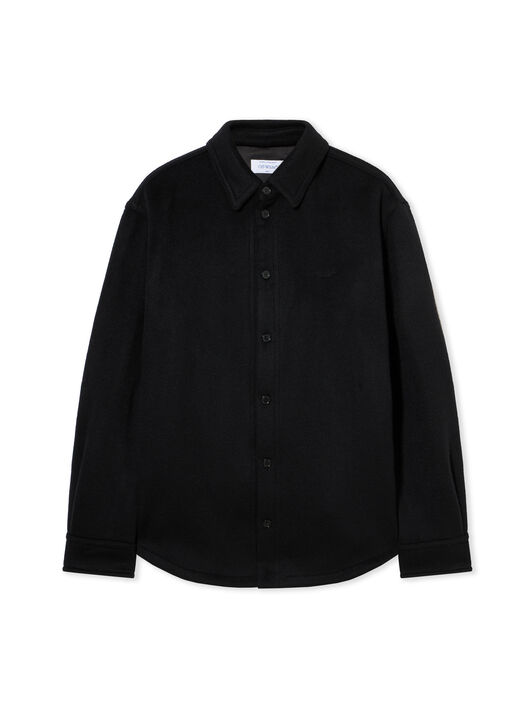 OFF WHITE Quote Military Overshirt BLACK - BLACK OMES01CF25FAB001