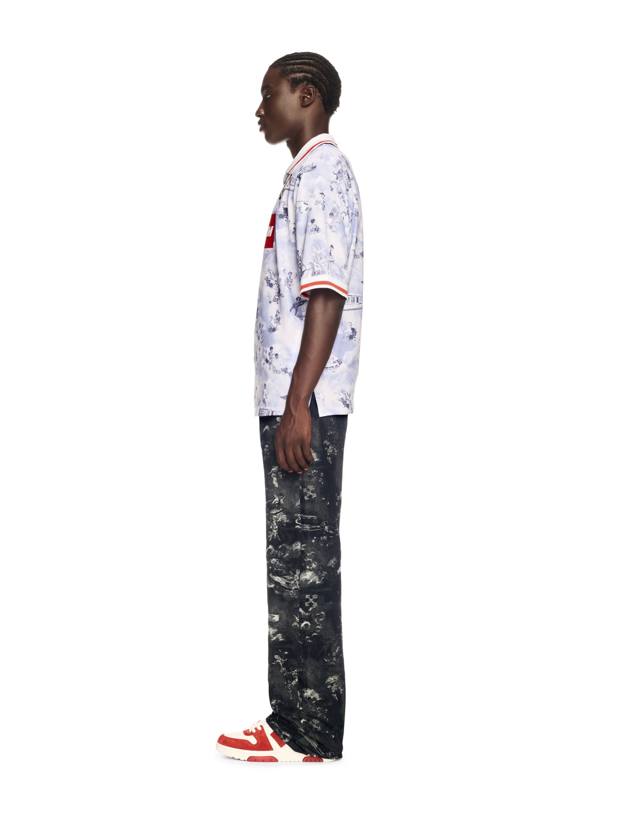 OFF WHITE Maglia Da Calcio Lilla Con Motivo Affresco VIOLA OMAD00CS25JER001