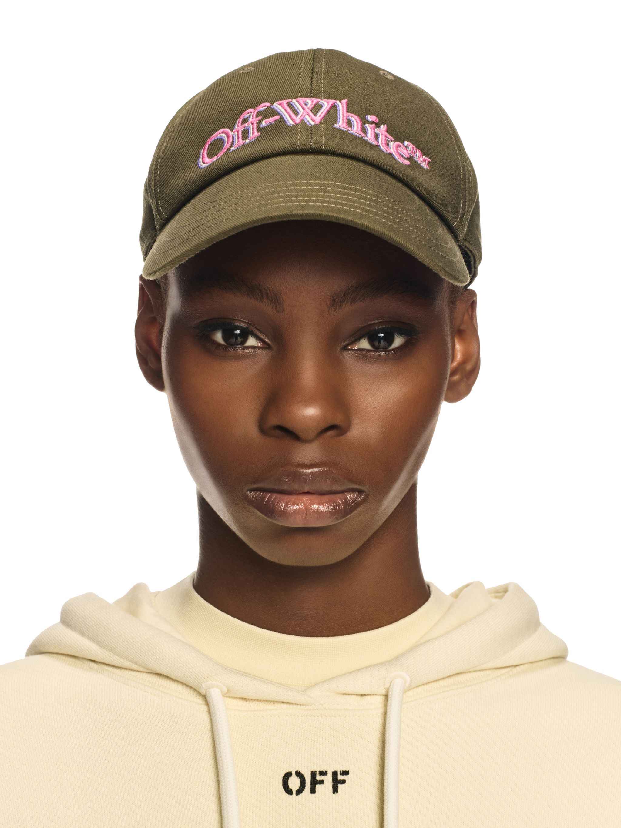 OFF WHITE Green Bookish Shadow Baseball Cap GREEN OWLA017S25FAB006
