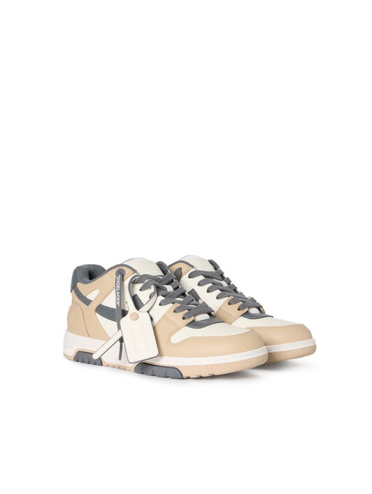 OFF WHITE Out Of Office Sneakers BEIGE - DARK GREY OMIA189S26LEA003