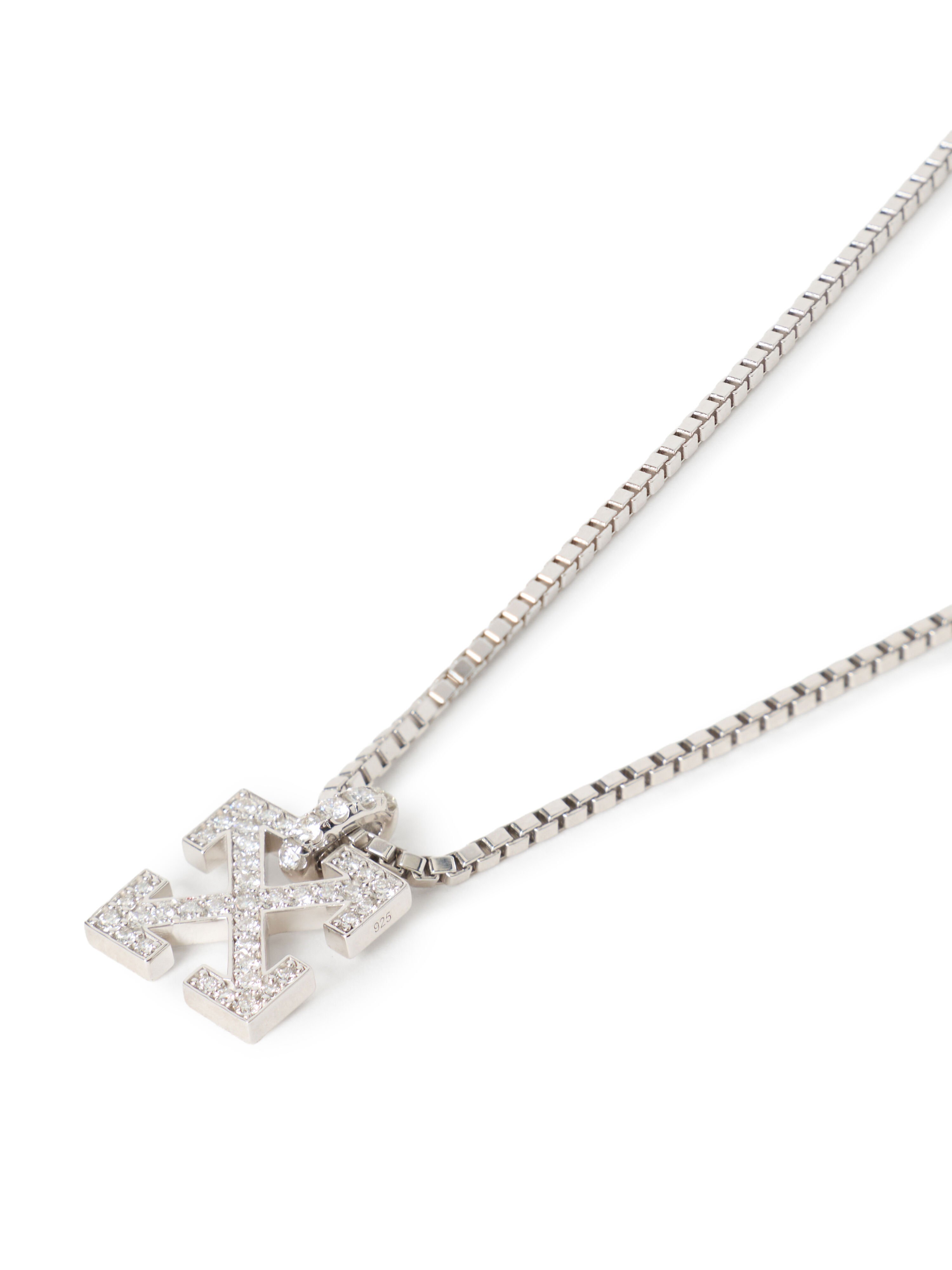 Arrow Diamond Pendant Necklace OFF WHITE Arrow Diamond Pendant Necklace STERLING SILVER C06566