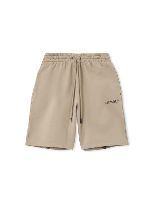 OFF WHITE Heraldic Arrow Skate Sweatshort FADE OUT STONE 44MCI013S26F009