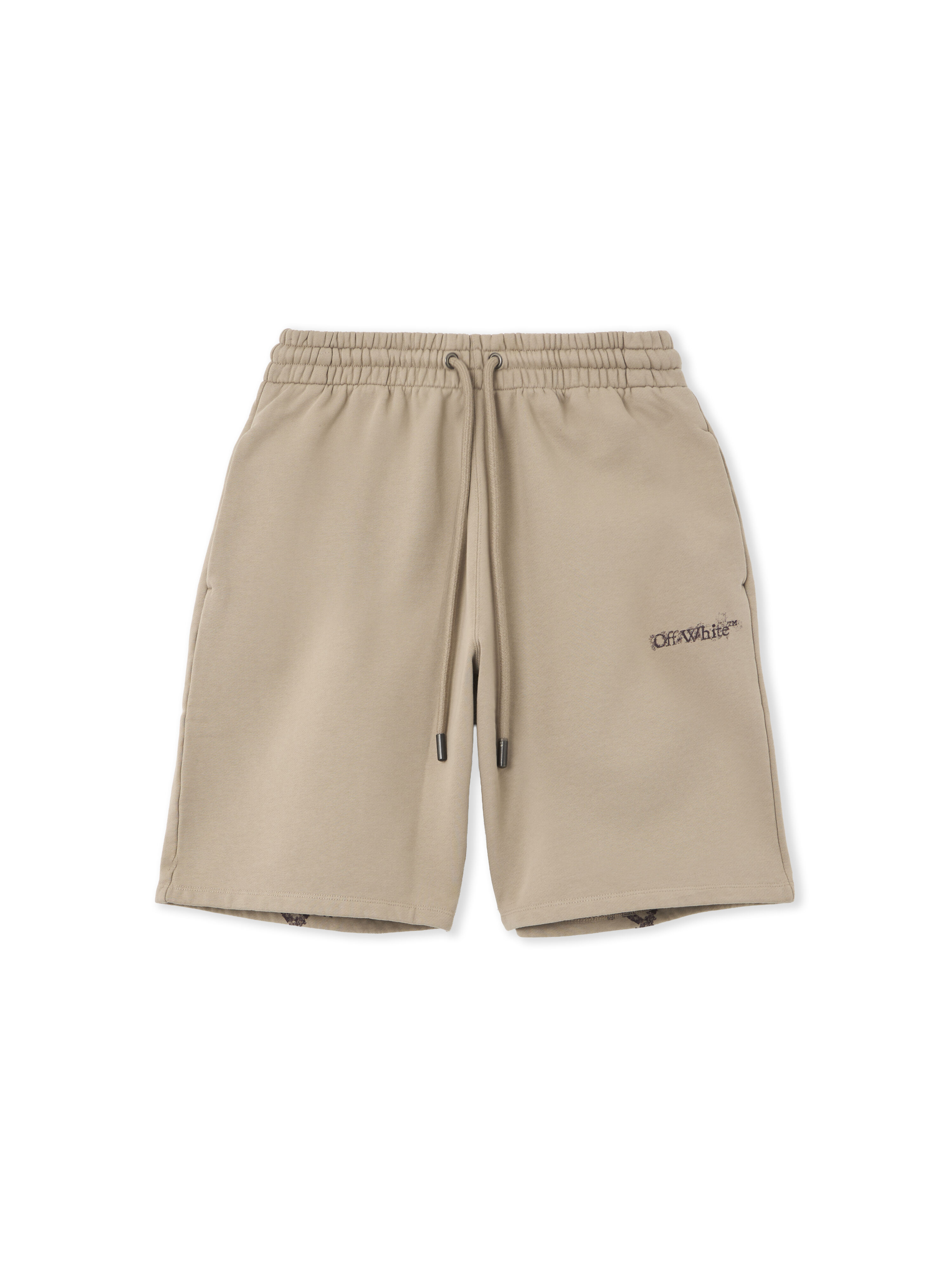 OFF WHITE Heraldic Arrow Skate Sweatshort FADE OUT STONE 44MCI013S26F009