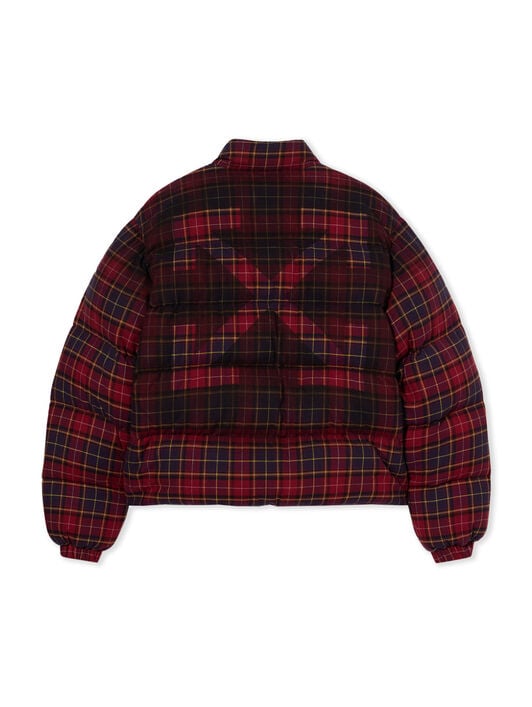 Spray Arrow Check Flannel Down Jacket OFF WHITE Spray Arrow Check Flannel Down Jacket BORDEAUX/PURPLE-BLACK OMED065F25FAB001