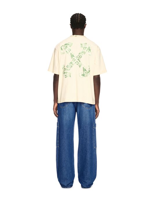 OFF WHITE Blue Irregular Cargo Jeans BLUE OMYA18QS25DEN001