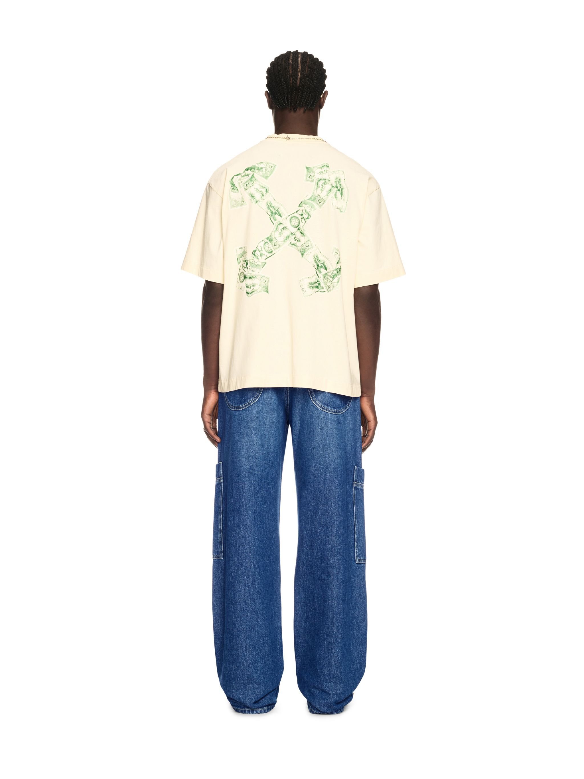 OFF WHITE Blue Irregular Cargo Jeans BLUE OMYA18QS25DEN001